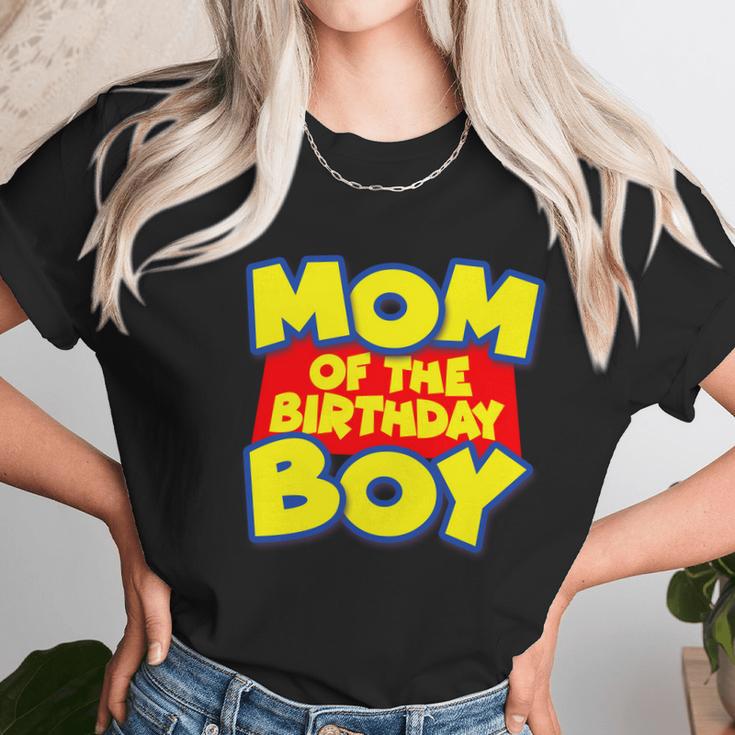 Mom Of The Birthday Boy Spoof Toy Logo Women T-Shirt Gifts for Women