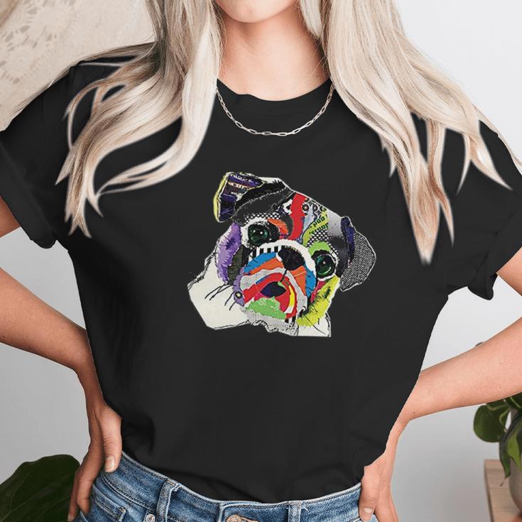 The Mountain Pet Pug Rainbow Pug Women T-Shirt Gifts for Women