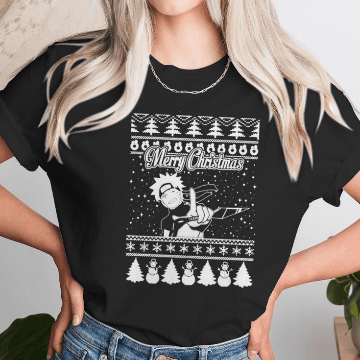 Naruto Ugly Christmas Sweater T-Shirt Women T-Shirt Gifts for Women