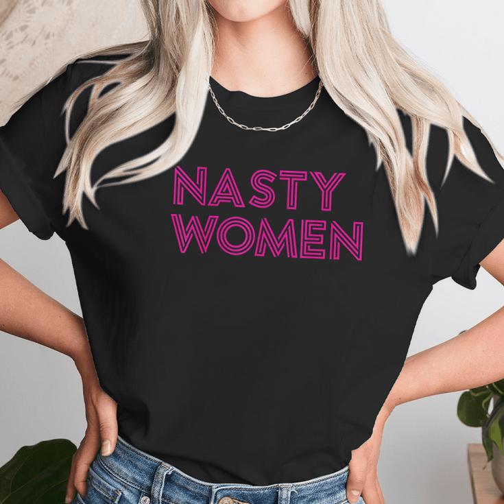 Nasty Women Pink Color Art Women T-Shirt Gifts for Women