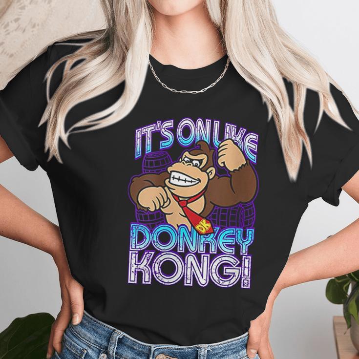 Womens Nintendo Donkey Kong Its On Taunt Women T-Shirt Gifts for Women