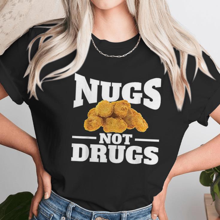 Nugs Not Drugs Funny Chicken Nugget Women T-Shirt Gifts for Women