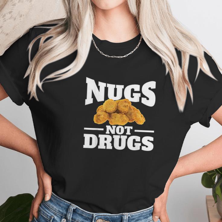 Nugs Not Drugs Funny Chicken Nugget Women T-Shirt Gifts for Women