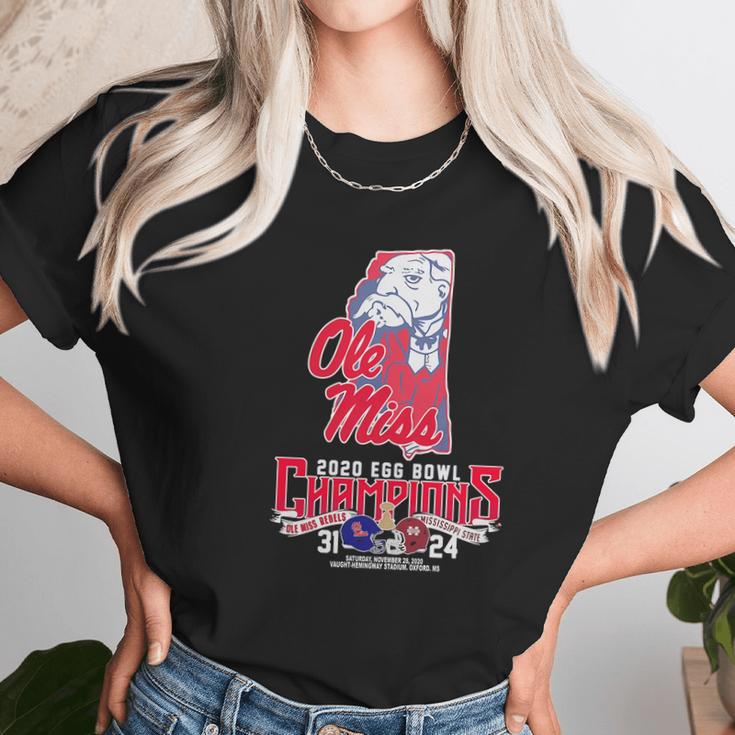 Ole Miss 2020 Egg Bowl Champions Ole Miss Rebels Mississippi State 31 24 Women T-Shirt Gifts for Women