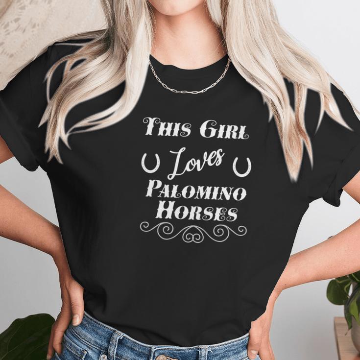 Palomino Horse Lover Equestrian Gif Women T-Shirt Gifts for Women