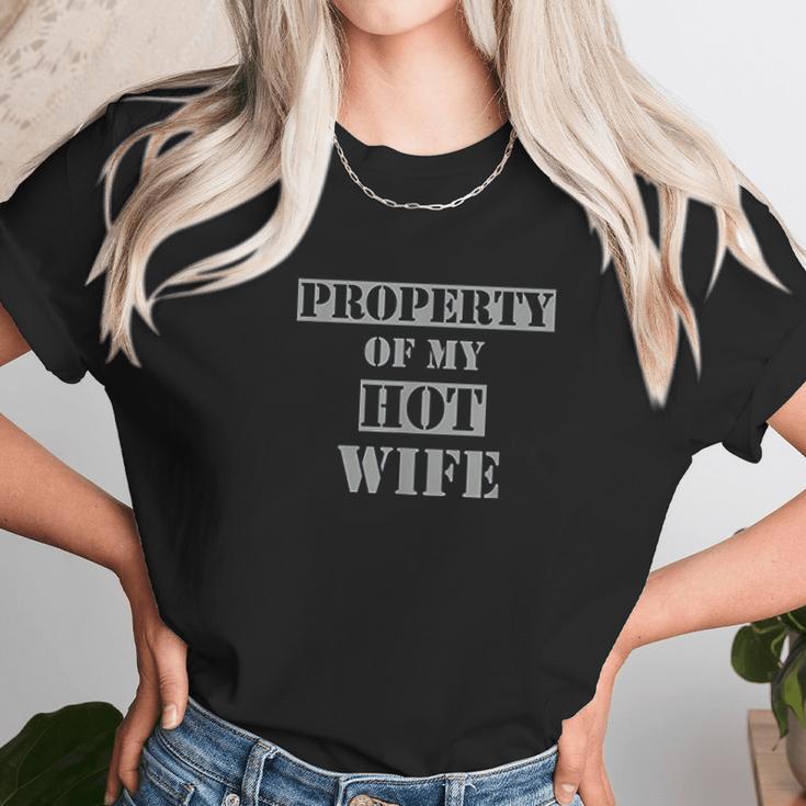 Property Of My Hot Smokin Wife Hot Wife Women T-Shirt Gifts for Women