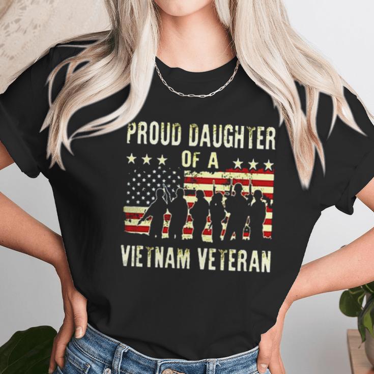 Proud Daughter Of A Vietnam Veteran Dad Gift 2022 Women T-Shirt Gifts for Women