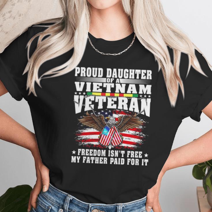 Proud Daughter Of A Vietnam Veteran Freedom Isnt Free Gift Men Women T-Shirt Graphic Print Casual Unisex Tee Women T-Shirt Gifts for Women