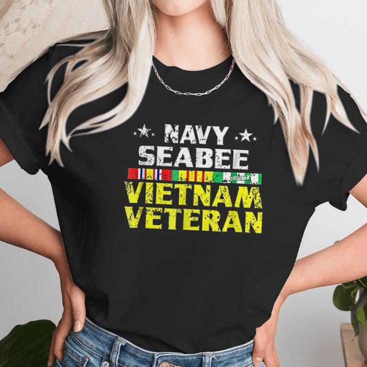 Proud Navy Seabee Vietnam Veteran Women T-Shirt Gifts for Women