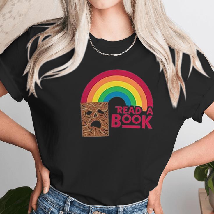 Read A Book Necronomicon Rainbow Funny Horror Graphic Women T-Shirt Gifts for Women