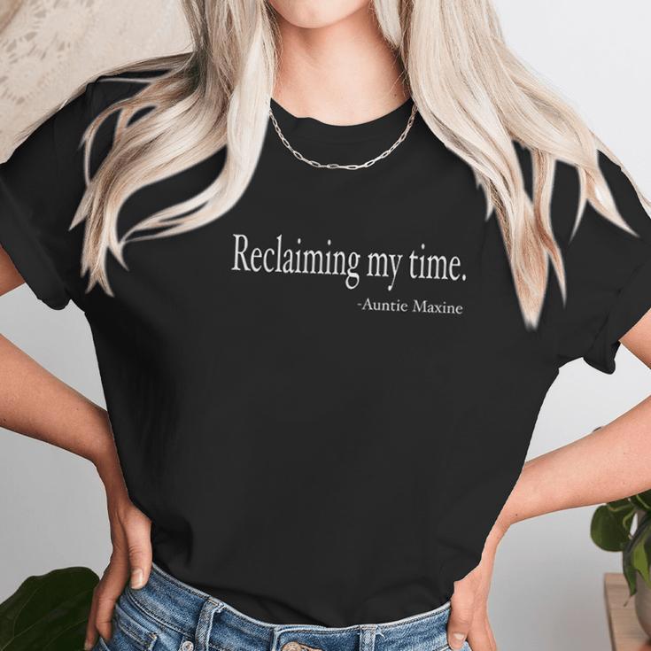 Reclaiming My Time Auntie Maxine Waters Women T-Shirt Gifts for Women