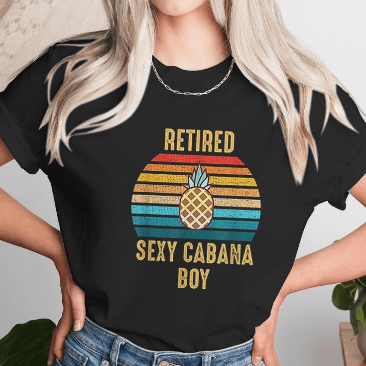 Retired Cabana Boy Pool Party Gift Women T-Shirt Gifts for Women