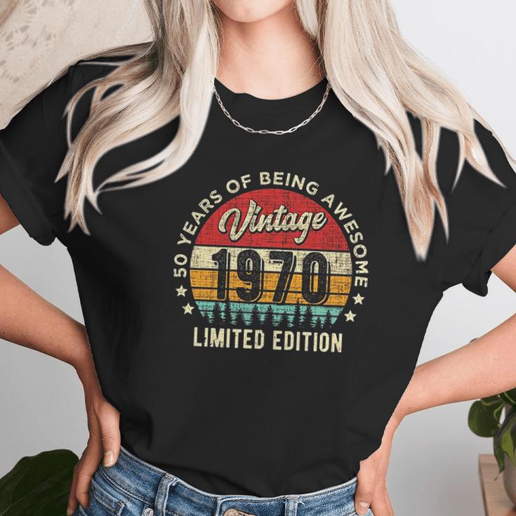 Retro Vintage 1971 50 Years Old Awesome 50Th Birthday Gifts Women T-Shirt Gifts for Women