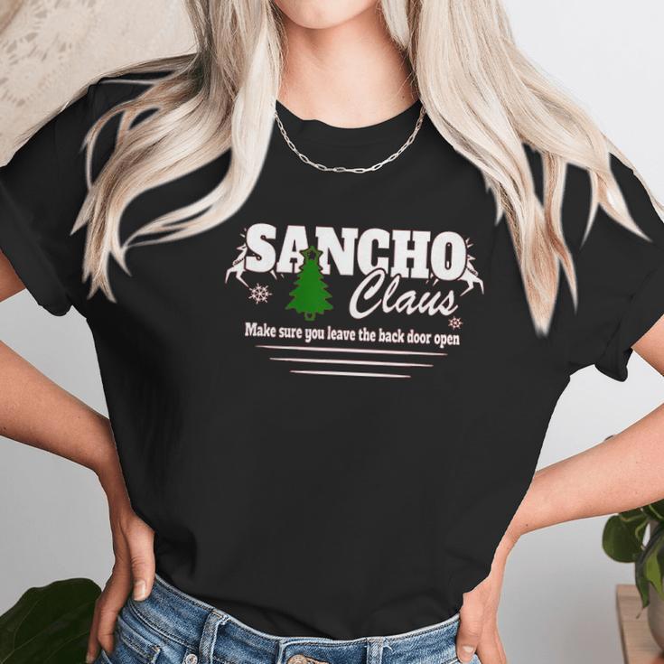 Sancho Claus Funny Christmas Women T-Shirt Gifts for Women