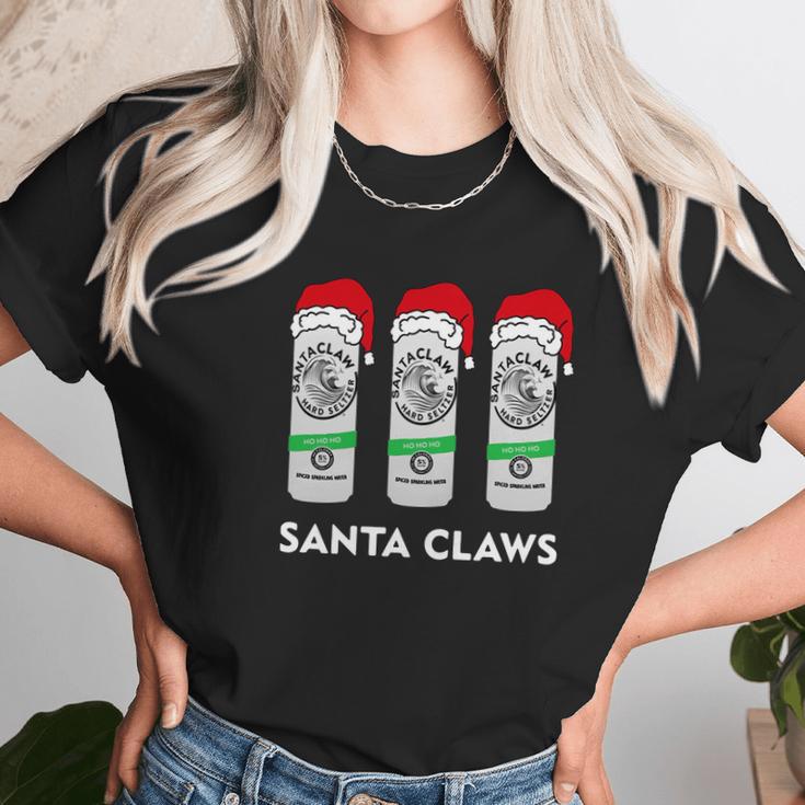 Santa Claws White Claw Hard Seltzer Christmas Shirt Women T-Shirt Gifts for Women