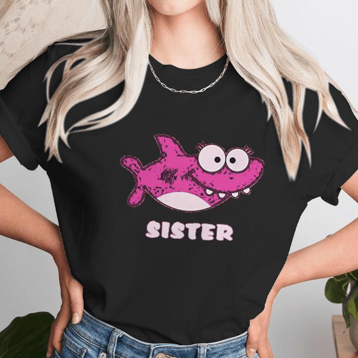 Sister Of The Baby Shark Birthday Women T-Shirt Gifts for Women