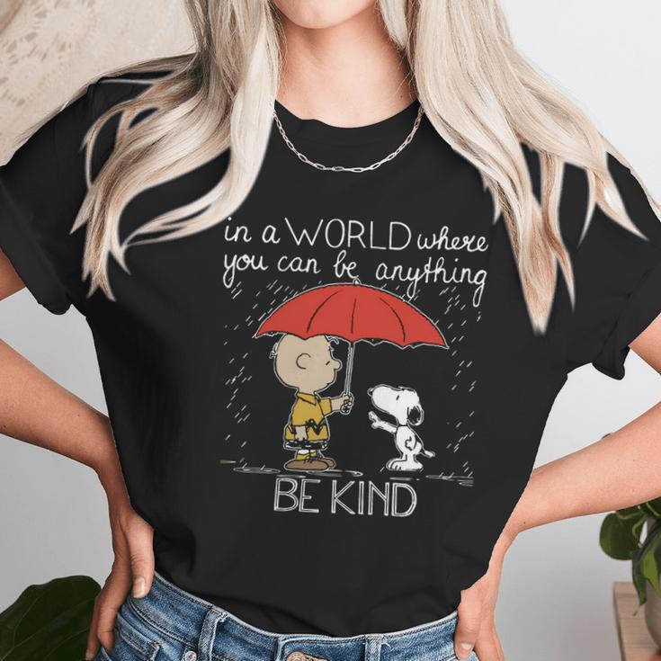 Snoopy Be Kind Women T-Shirt Gifts for Women