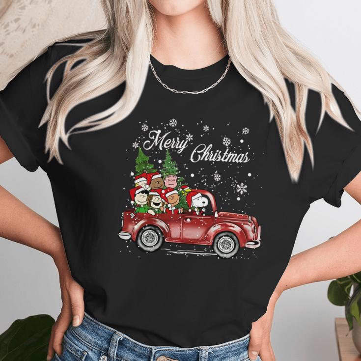 Snoopy Merry Christmas Shirt Women T-Shirt Gifts for Women