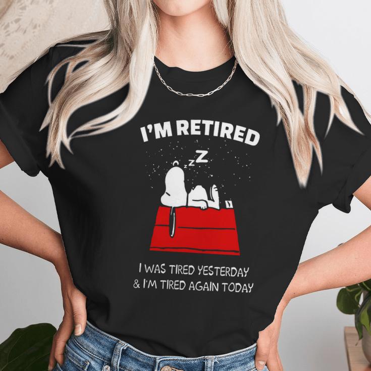 Snoopy Retired Shirt Women T-Shirt Gifts for Women