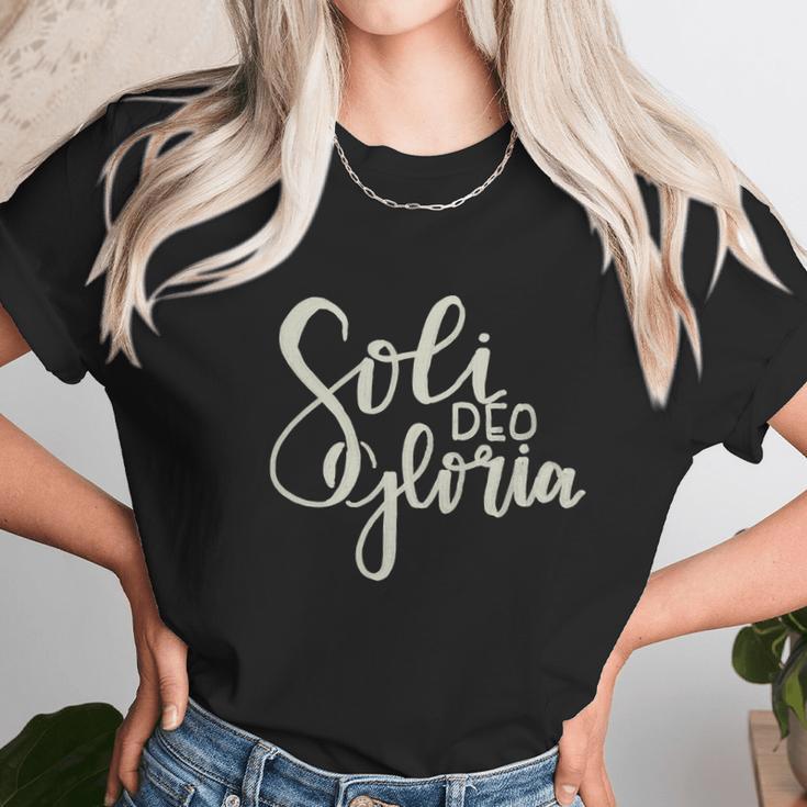 Soli Deo Gloria To The Glory Of God Alone Women T-Shirt Gifts for Women