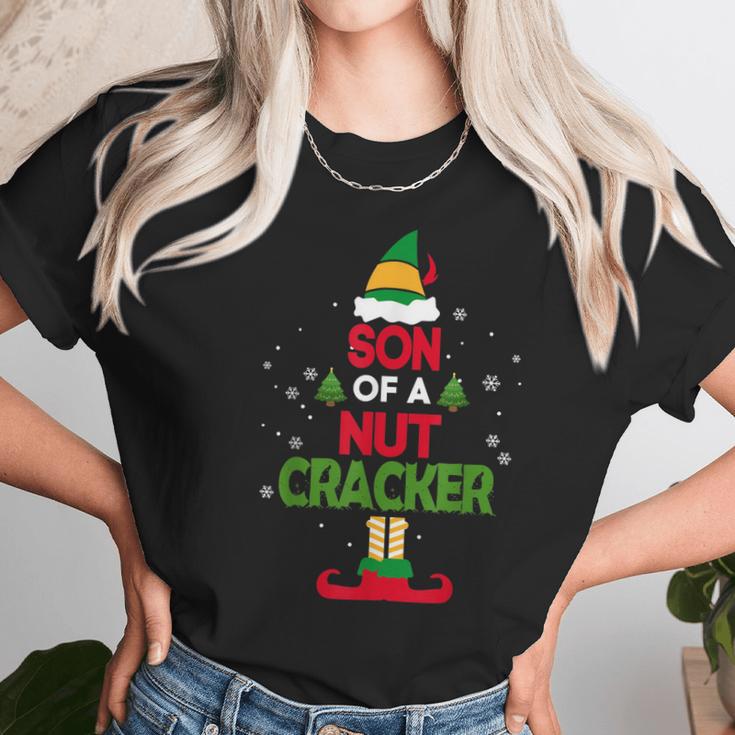 Son Of A Nutcracker Elf Funny Christmas Apparel For Kids Women T-Shirt Gifts for Women