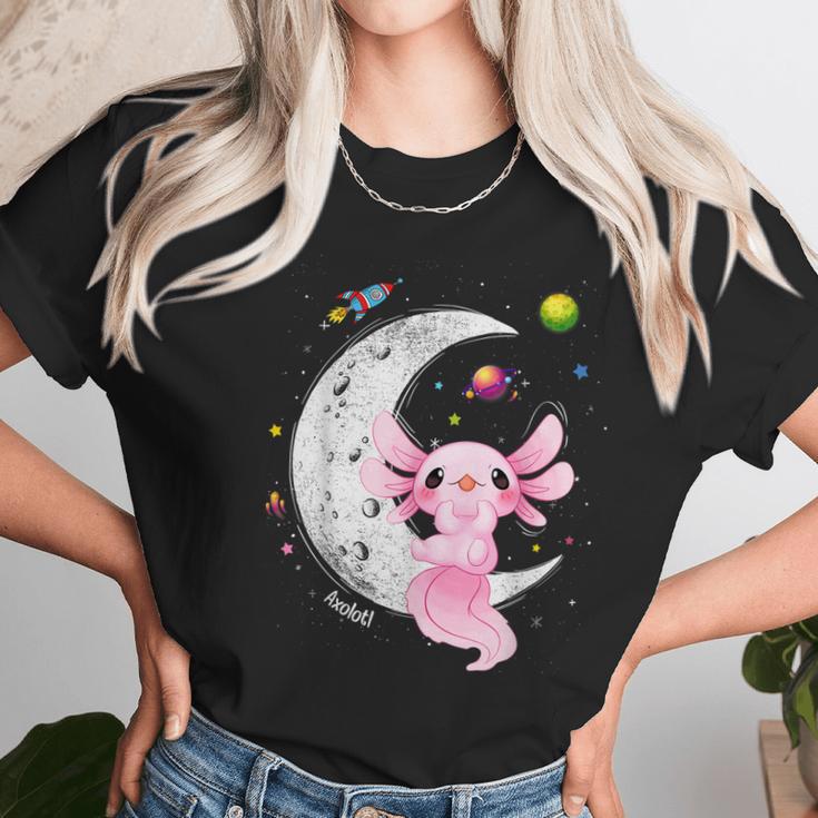 Space Axolotl Kawaii Pastel Goth Anime Comic Girl N Men Women T-Shirt Graphic Print Casual Unisex Tee Women T-Shirt Gifts for Women