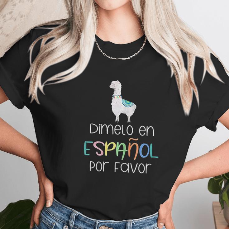 Spanish Teacher Appreciation Gift Playera Llama Maestra Gift Women T-Shirt Gifts for Women