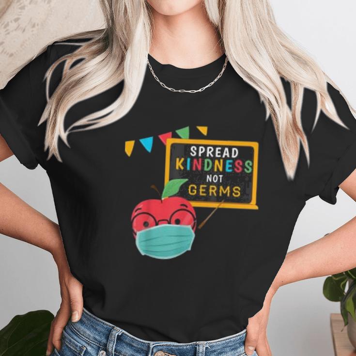 Spread Kindness Not Germs Classroom Funny Teacher Social Distancing Women T-Shirt Gifts for Women