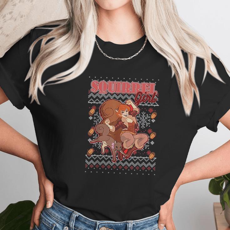 Squirrel Girl Ugly Christmas Graphic Women T-Shirt Gifts for Women