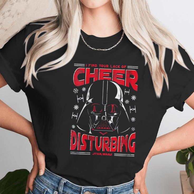 Womens Star Wars Darth Vader I Find Your Lack Of Cheer Disturbing Women T-Shirt Gifts for Women