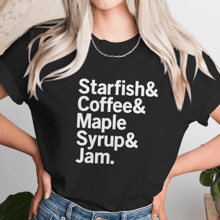 Starfish Coffee Maple Syrup Jam Prince Women T-Shirt Gifts for Women