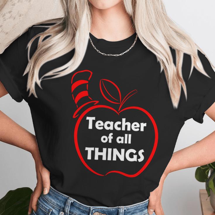 Teacher Of All Things Apple Logo Women T-Shirt Gifts for Women