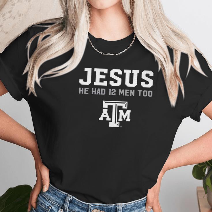 Texas Am Aggies Jesus 12Th Man Apparel Women T-Shirt Gifts for Women