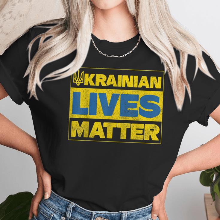 Ukrainian Lives Matter Support Ukraine I Stand With Ukraine Men Women T-Shirt Graphic Print Casual Unisex Tee Women T-Shirt Gifts for Women