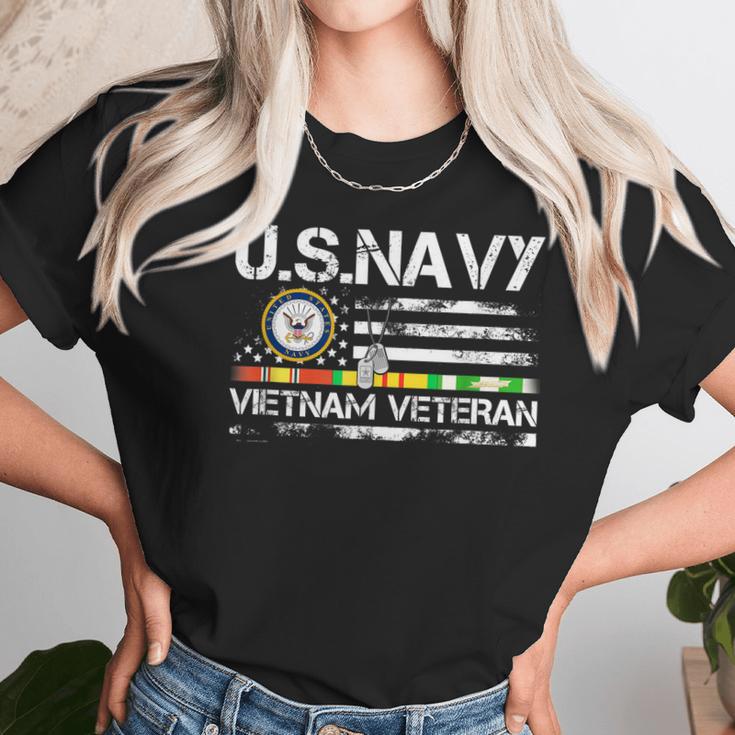 Us Navy Vietnam Veteran Usa Flag Vietnam Vet Flag V2 Men Women T-Shirt Graphic Print Casual Unisex Tee Women T-Shirt Gifts for Women