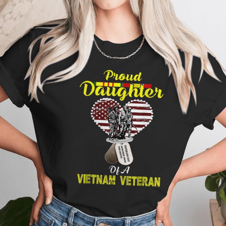 Veteran Day Proud Daughter Of A Vietnam Veteran Women T-Shirt Gifts for Women