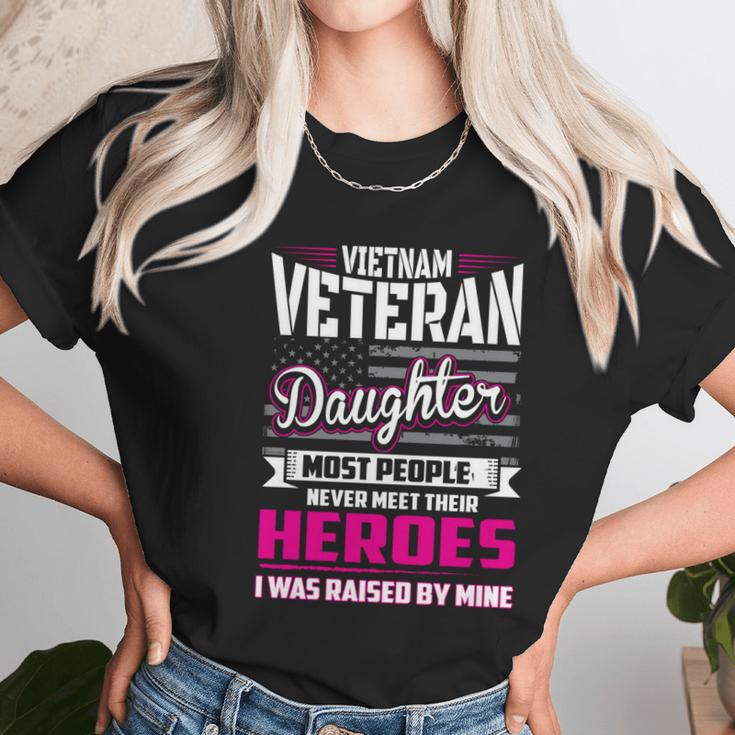 Vietnam Veteran Daughter Cute Gift Raised By My Hero Graphic Design Printed Casual Daily Basic Women T-Shirt Gifts for Women