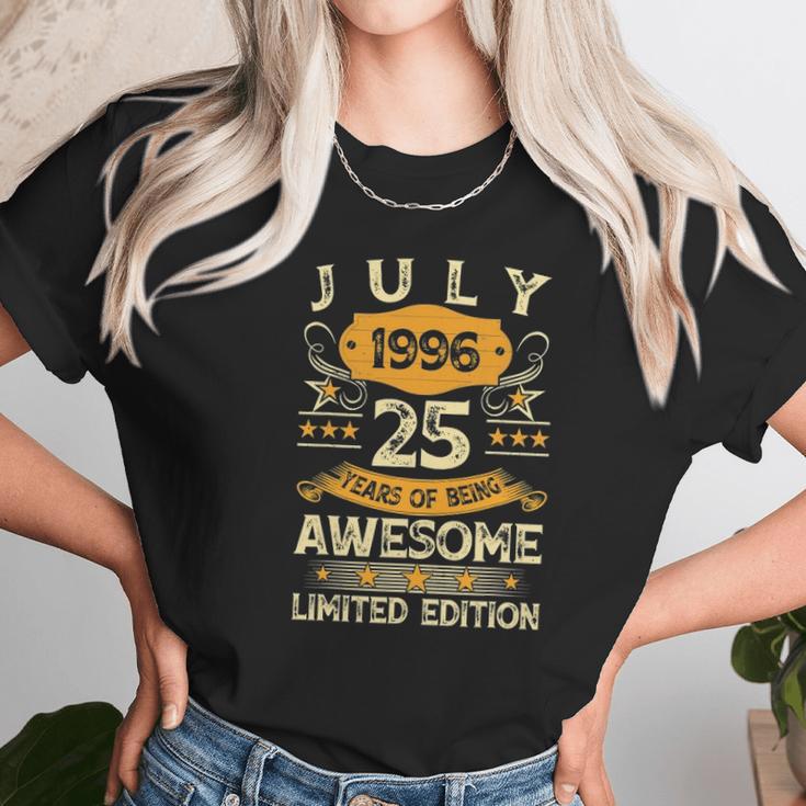 Vintage July 1996 25Th Birthday 25 Years Old Men Women Women T-Shirt Gifts for Women