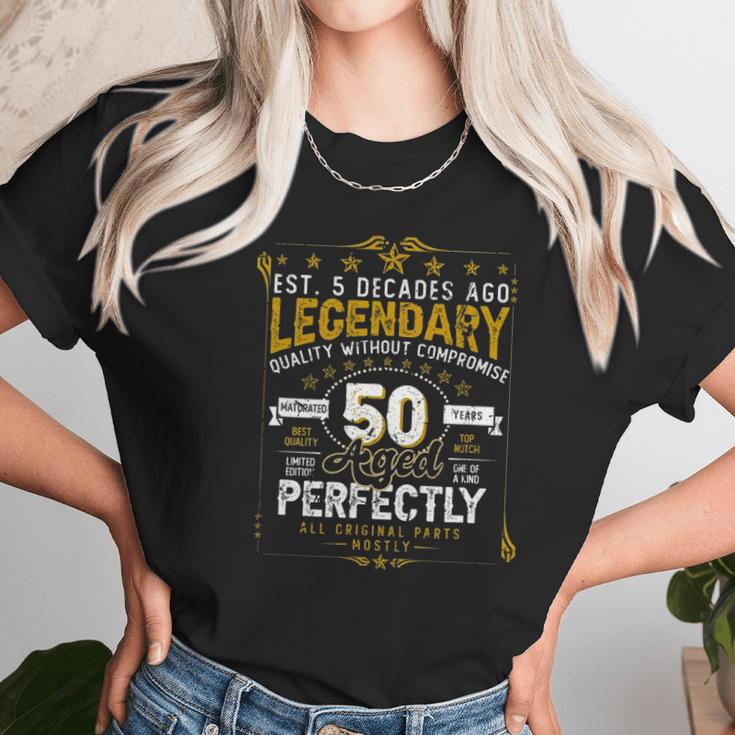 Vintage Legendary 50 Years Old Aged Perfectly 50Th Birtday Women T-Shirt Gifts for Women