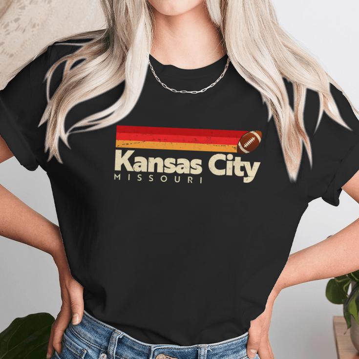 Vintage Retro Kansas City Missouri Football Women T-Shirt Gifts for Women