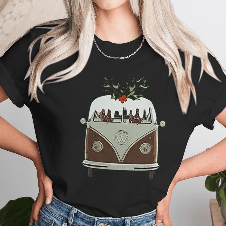 Volkswagen Christmas Pudding Camper Women T-Shirt Gifts for Women