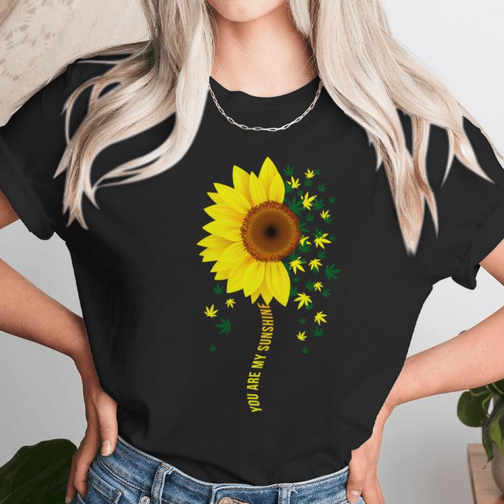 Weed Flower You Are My Sunshine Women T-Shirt Gifts for Women