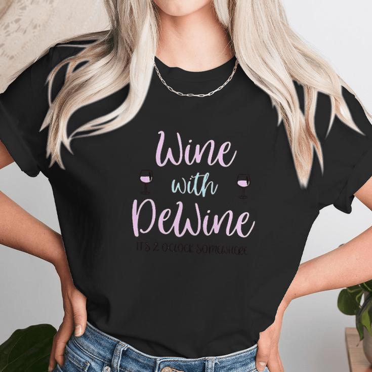 Wine With Dewine Women T-Shirt Gifts for Women