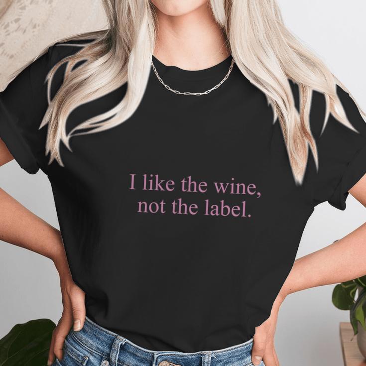 I Like The Wine Not The Label David Rose Schitts Creek Women T-Shirt Gifts for Women