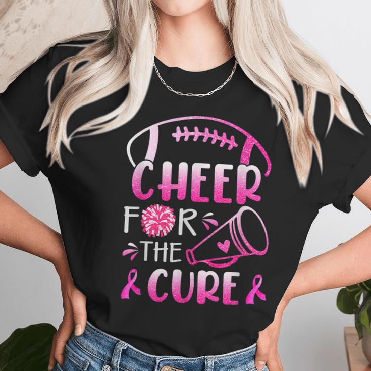 Woman Breast Cancer Awareness Cheer For The Cure Men Women T-Shirt Graphic Print Casual Unisex Tee Women T-Shirt Gifts for Women