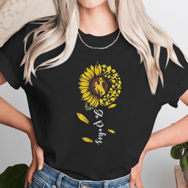 Wyoming Cowboys Sunflower Of Things Women T-Shirt Gifts for Women