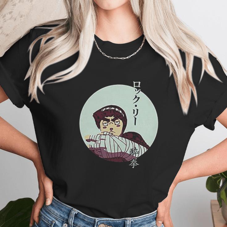 Yonfro Rock Lee Drunken Fist Naruto Manga Anime Women T-Shirt Gifts for Women