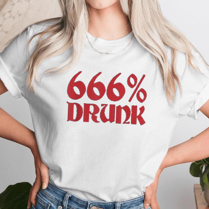 666 Drunk Satanism Women T-Shirt Gifts for Women