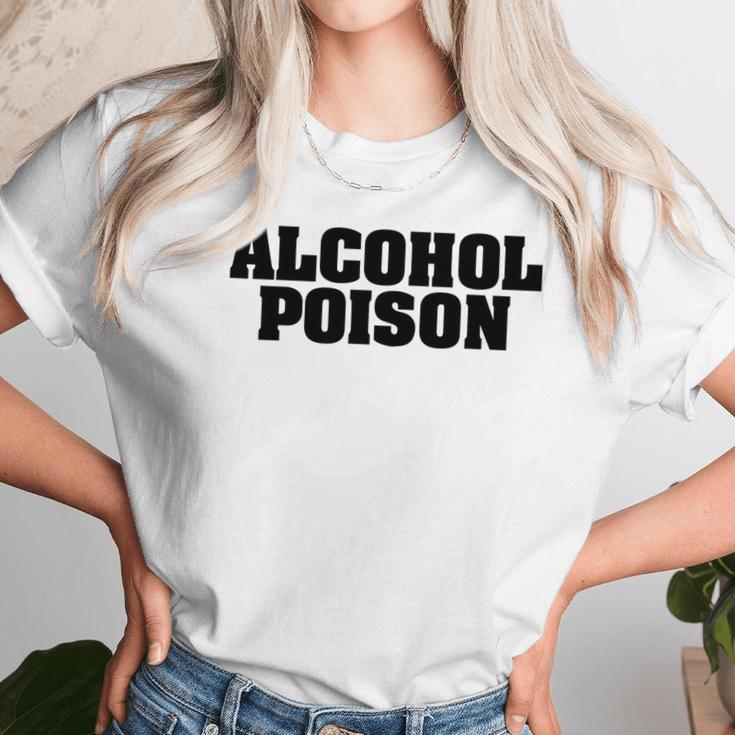 Adul Alcohol Poison Tees Wine Beer Whiskey Vodka Gift Women T-Shirt Gifts for Women