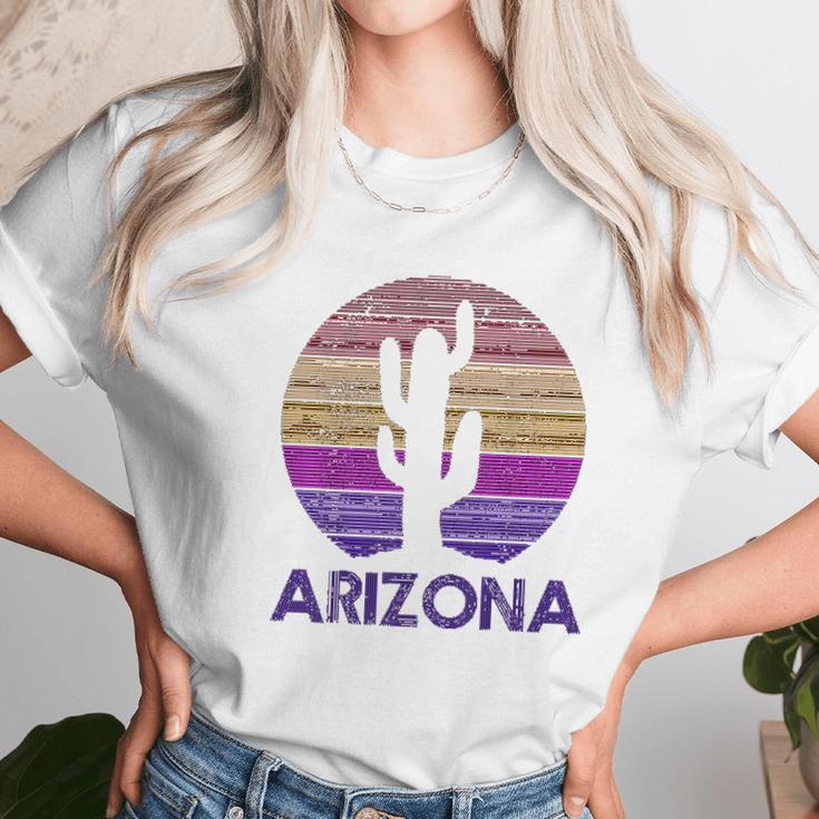 Arizona Vintage Retro Cactus Souvenir Gift Women T-Shirt Gifts for Women